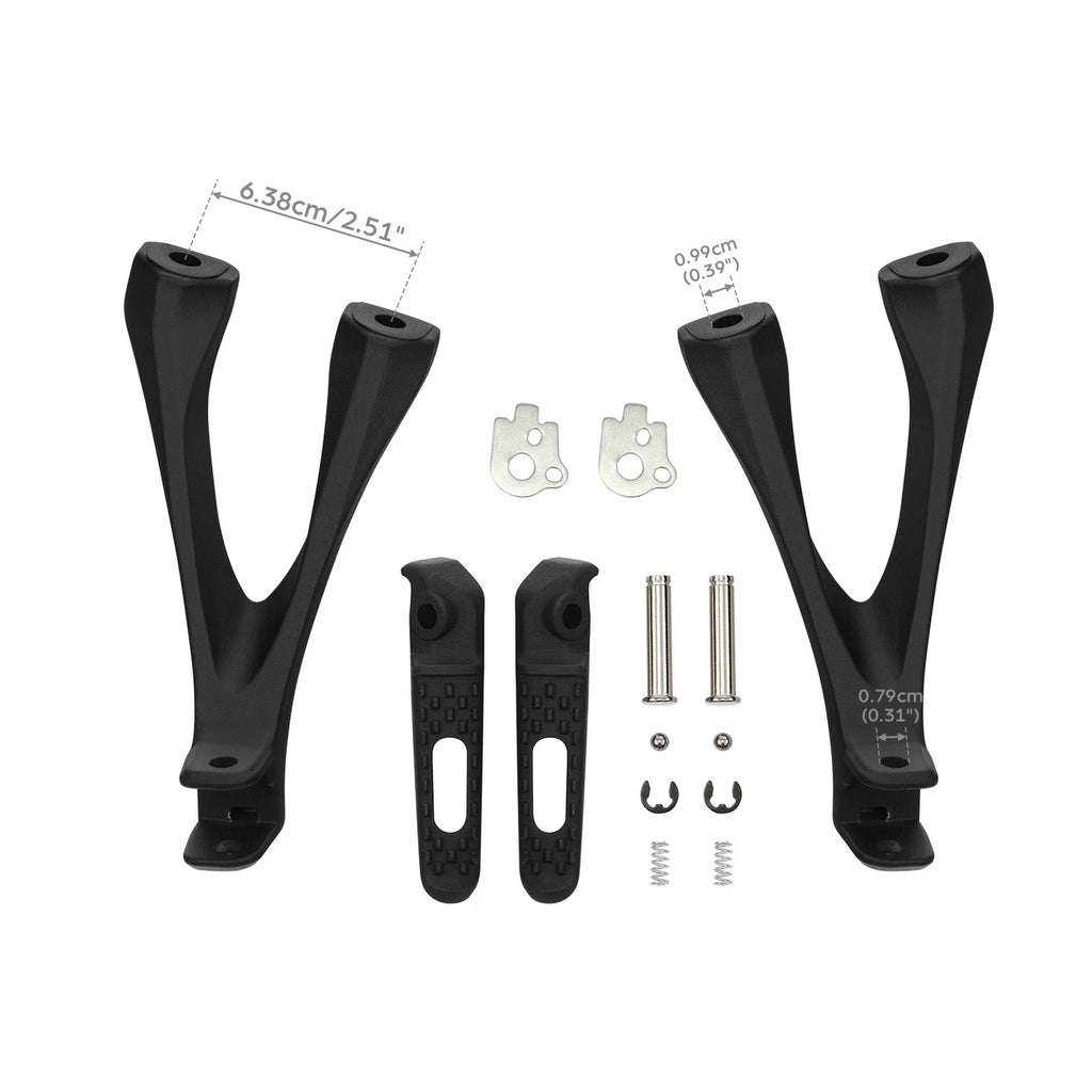 Black Footrests Footpegs for Honda CBR1000RR (2017–2025)