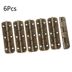Set of 6 Antique Bronze Decorative Hinges for Wooden Box (50mm x 15mm)