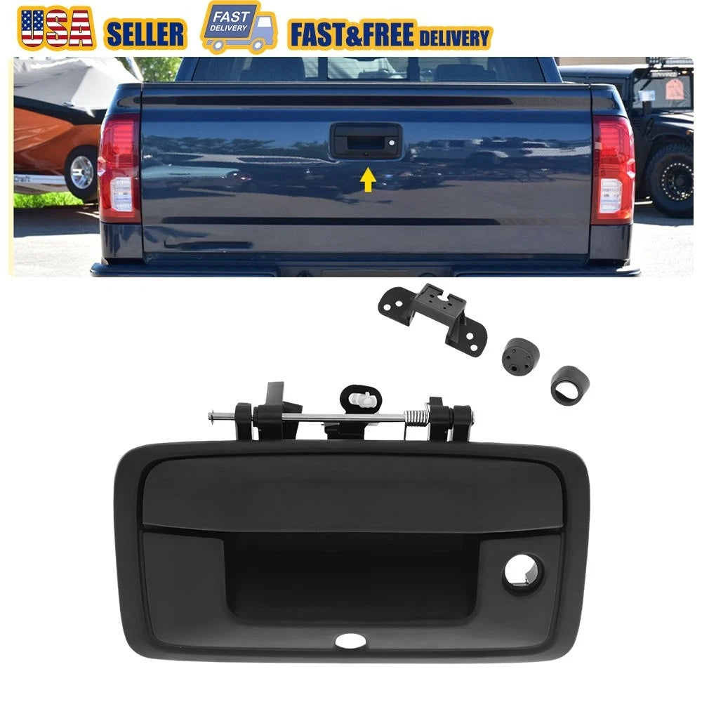 Black Tailgate Handle w/ Camera Hole for Silverado Sierra 1500 2500 (2014–2015)