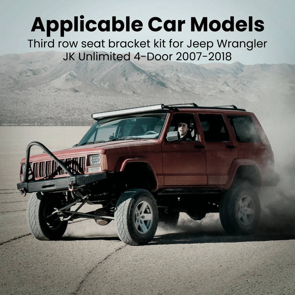 Third Row Seat Bracket Set for Jeep Wrangler JK Unlimited (2007-2017)