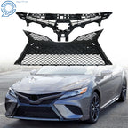 2pc Front Upper & Lower Bumper Grilles for Toyota Camry SE XSE (2018–2020)
