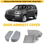 Leather Door Armrest Panels Set of 4 for Honda Pilot (2009–2015)
