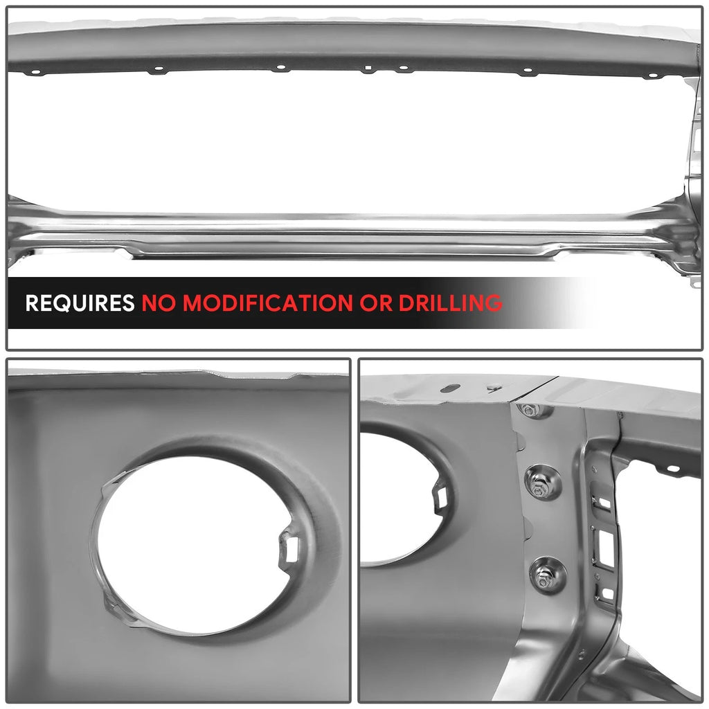 Chrome Front Bumper Cover for Toyota Tundra (2007–2013)