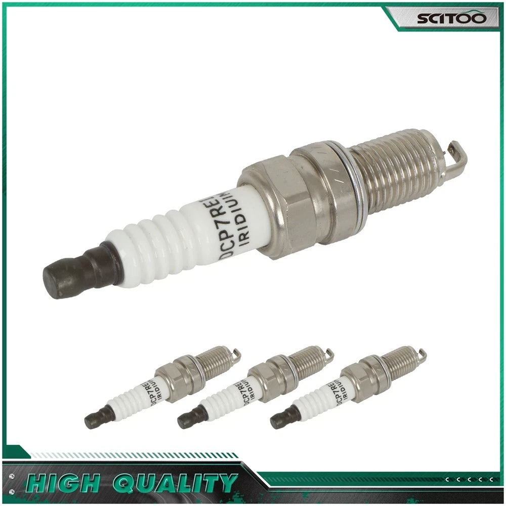 Set of 4 Spark Plugs for Fiat 500 1.4L (2012–2017) & Chevrolet Spark 1.2L (2013–2015)