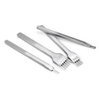 Set of 4 Leather Craft Hole Chisel Tools 3MM, 4MM, 5MM, 6MM