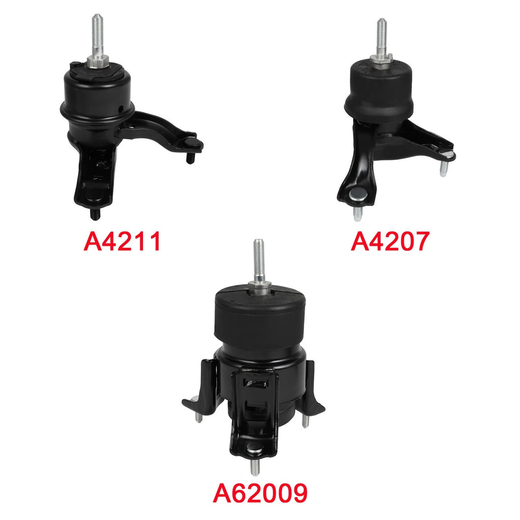 3X Engine Motor & Trans Mount for Toyota Camry 2.4L (2007–2011)