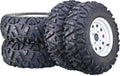 Set of 4 Libra ATV Tires & Wheels 26X9-12 26X12-12 6Ply 4-110 PCD Silver
