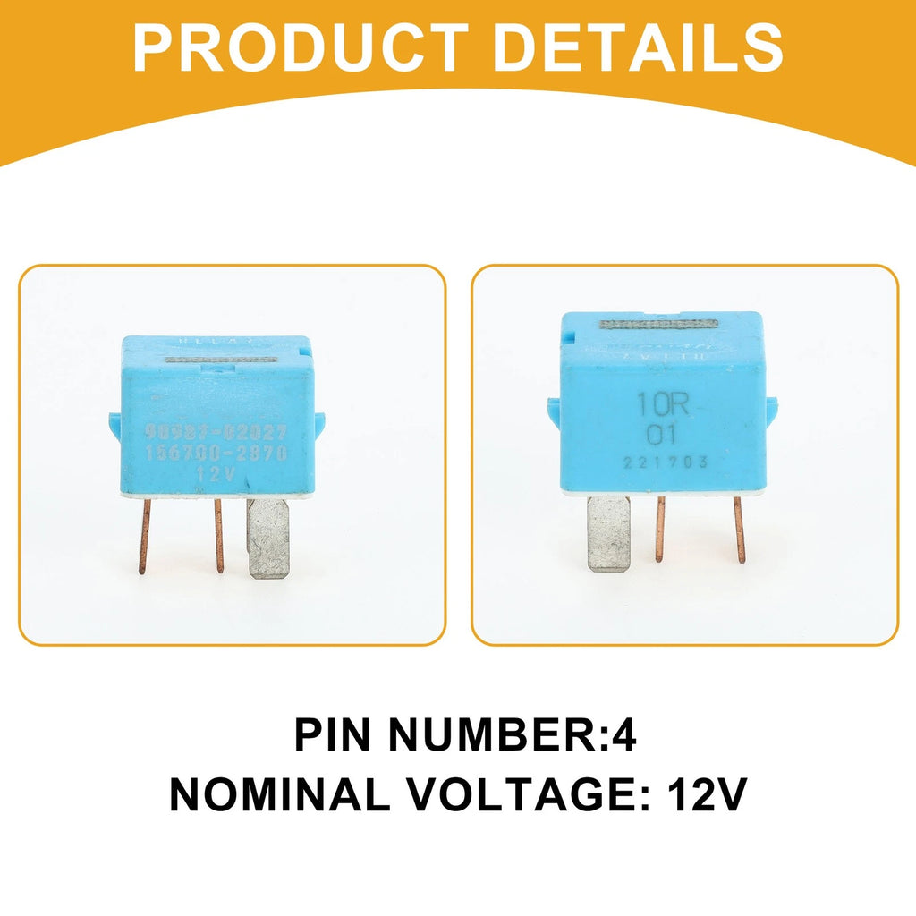Multi-Purpose Relay No. 9098702027 12V 4 Pin for Toyota 
