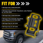 Set of 2 Front Bumper Tow Hook Trim Covers for Ford Super Duty (2017–2019)