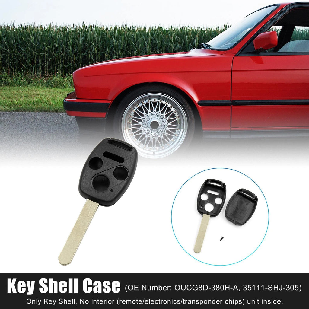 Car Key Shell Case OUCG8D-380H-A for Honda Accord (2003–2007) 4 Buttons Black