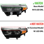 LED Headlights for Ford Explorer (2020–2024) Left Right W/O DRL W/O Module