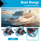 2X Boat Bungs for Transom (Chrome Base, Coarse Thread)