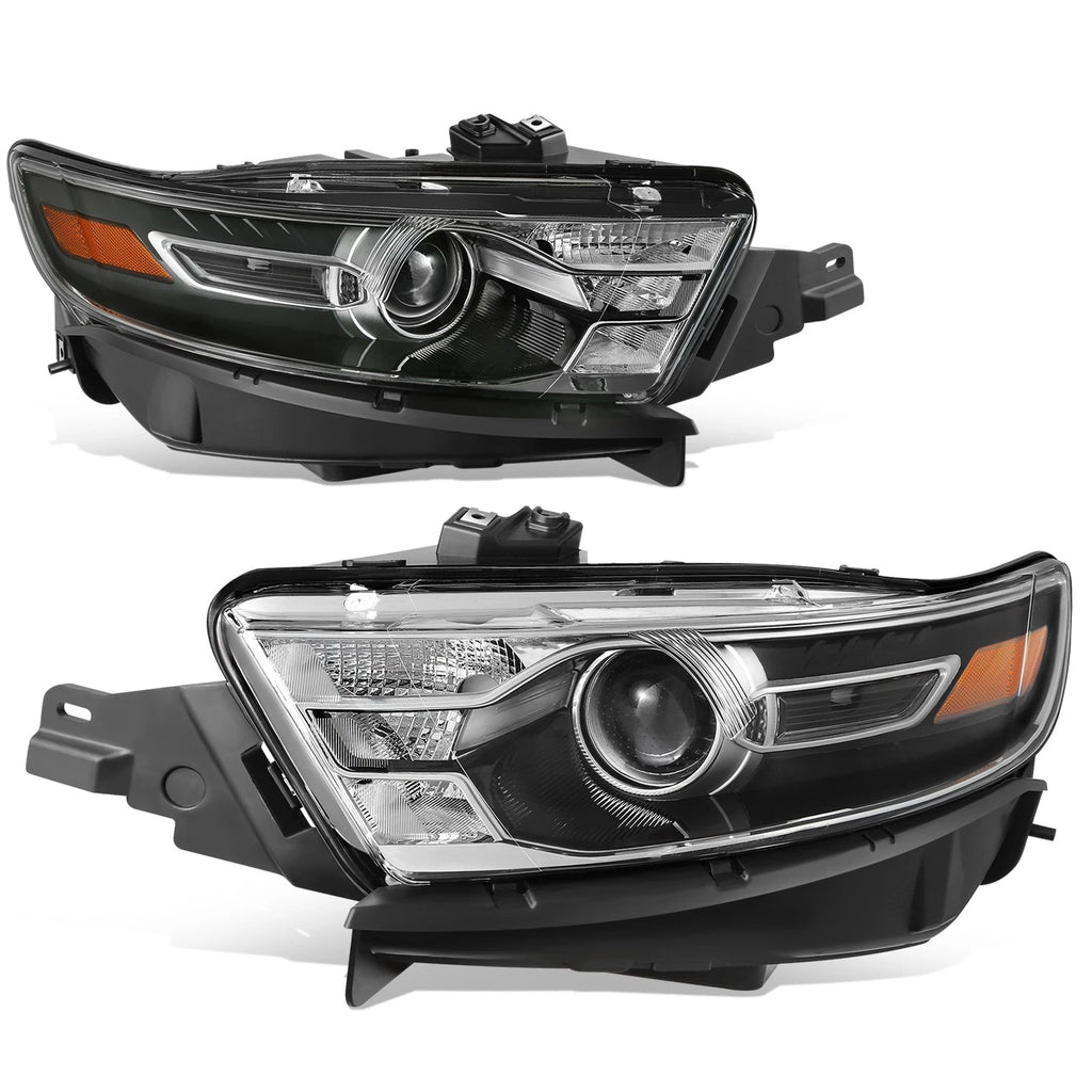OE Style Black Housing Amber Corner Projector Headlights for Ford Taurus (2013–2019)