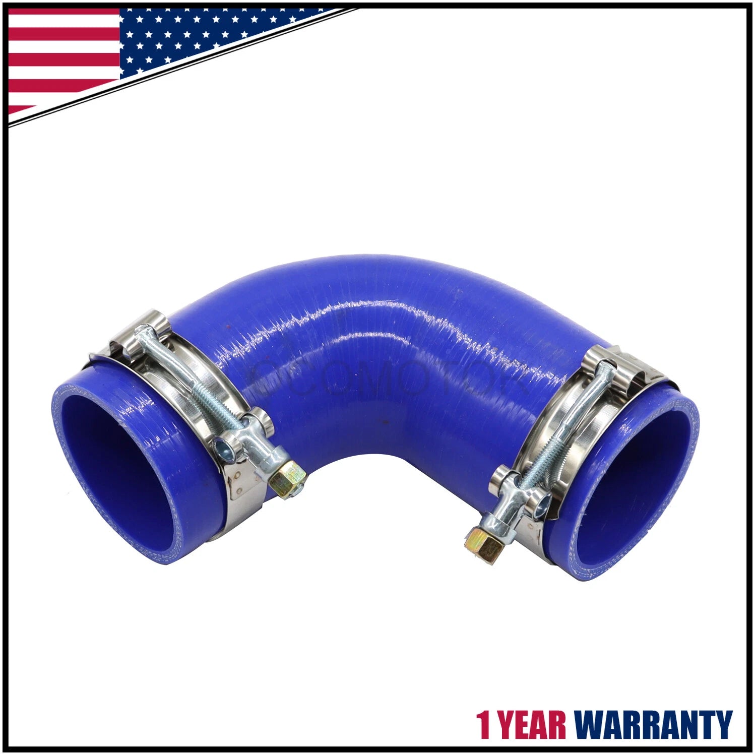2.50" Silicone 90° Elbow Hose w/ Clamps for Peterbilt Kenworth Paccar (F04-6006)