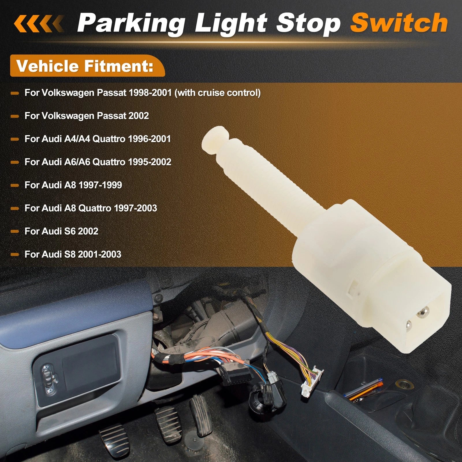Brake Light Switch for Volkswagen Passat (1998–2001) 4A0945515A