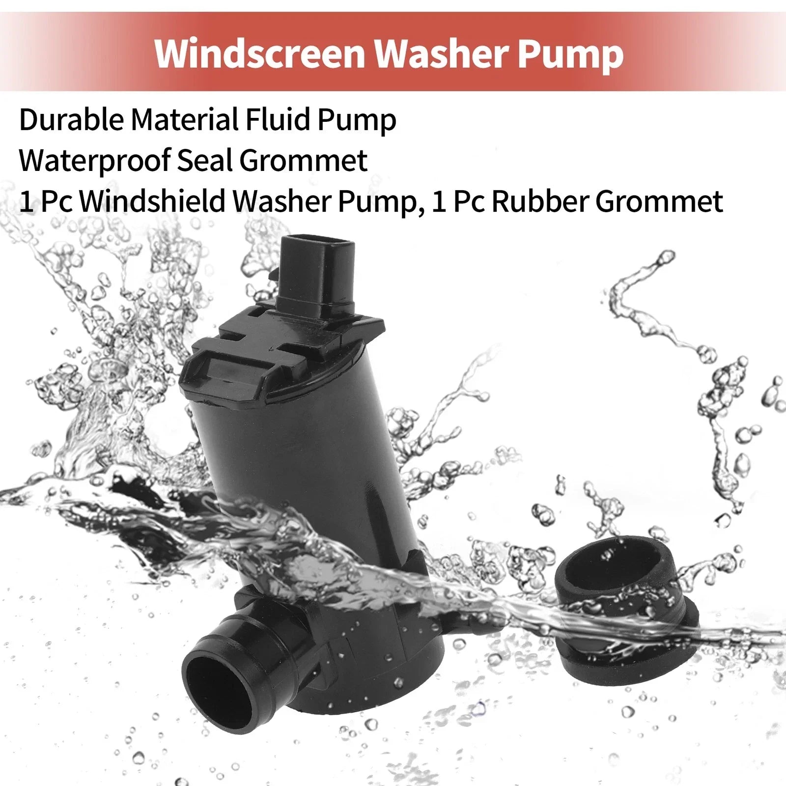 Windshield Washer Pump w/ Grommet for Pontiac G3 (2007-2010)