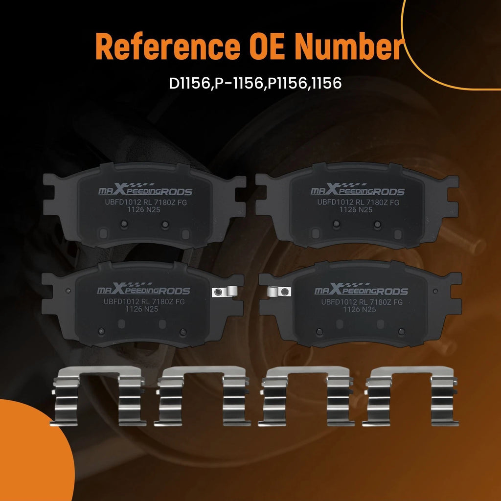 Front Ceramic Brake Pads Kit for Hyundai Accent/Kia Rio 2006–2011 D1156