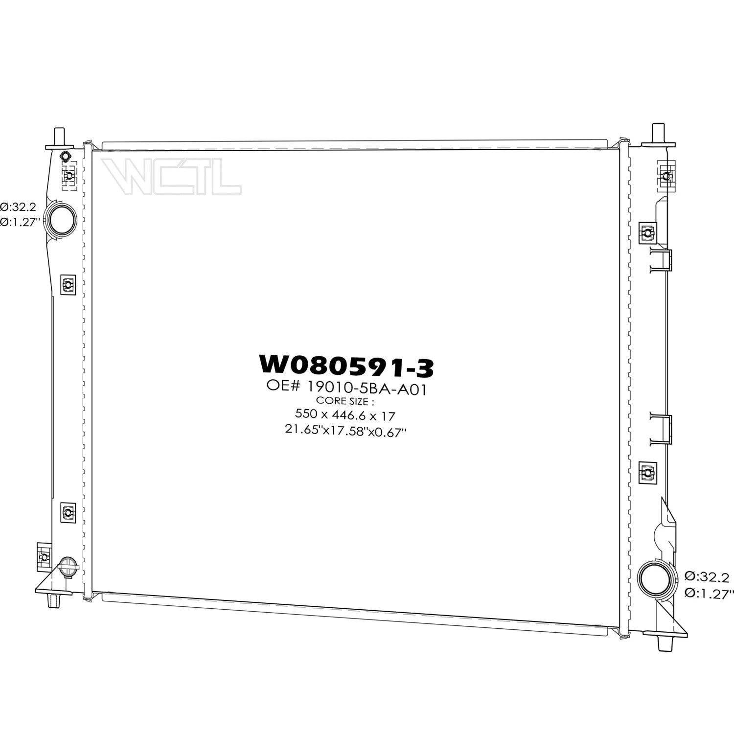 Replacement Plastic Aluminum Radiator for Holden Commodore VE (2006–2013)