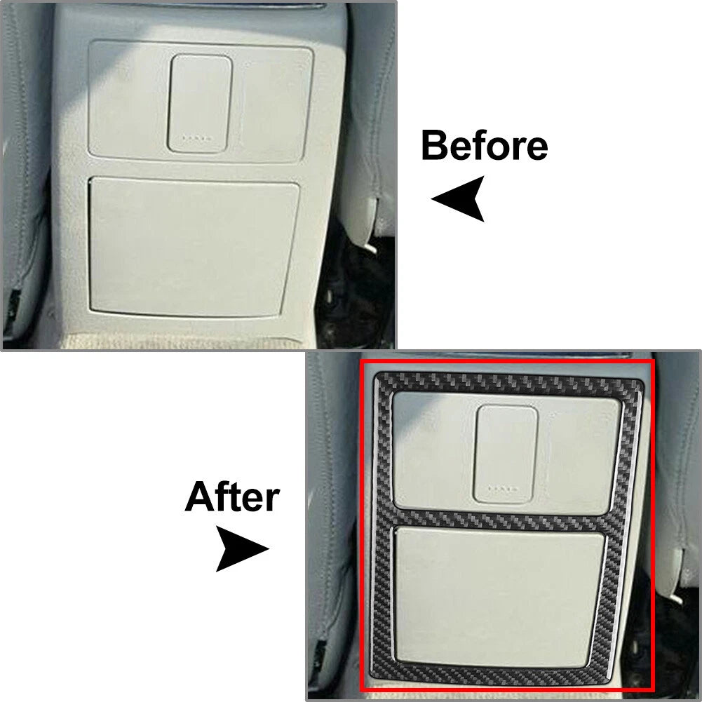 Rear Console Panel Frame Cover Trim for Volkswagen Passat B5 (2001–2005) Black