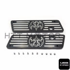 Set of 2 Black Bat Saddlebag Latch Covers for Harley FLH/FLT (1993–2013)