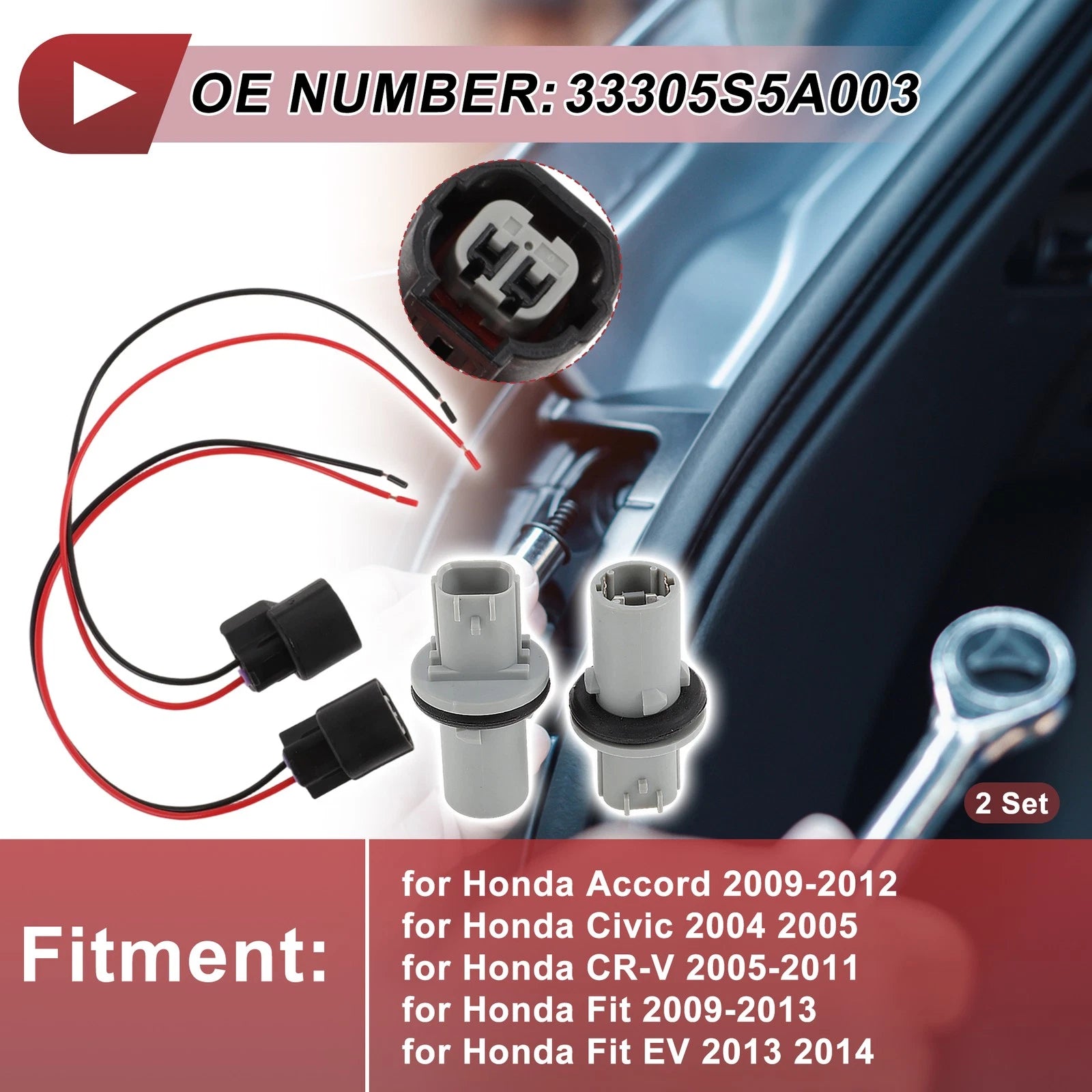 Headlight Socket Wiring for Honda Accord (2009–2012) No. 33305S5A003