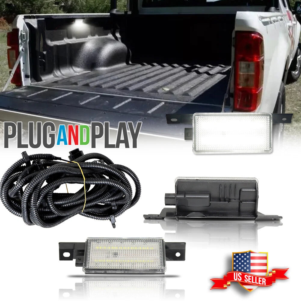 2X LED Trunk Bed Lighting Kits for Chevy Silverado Sierra 1500 2500 3500 (2016–2019)