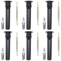 Set of 6 Denso Iridium Power Spark Plugs & Coil Boots for Concorde Intrepid (1998–2004)