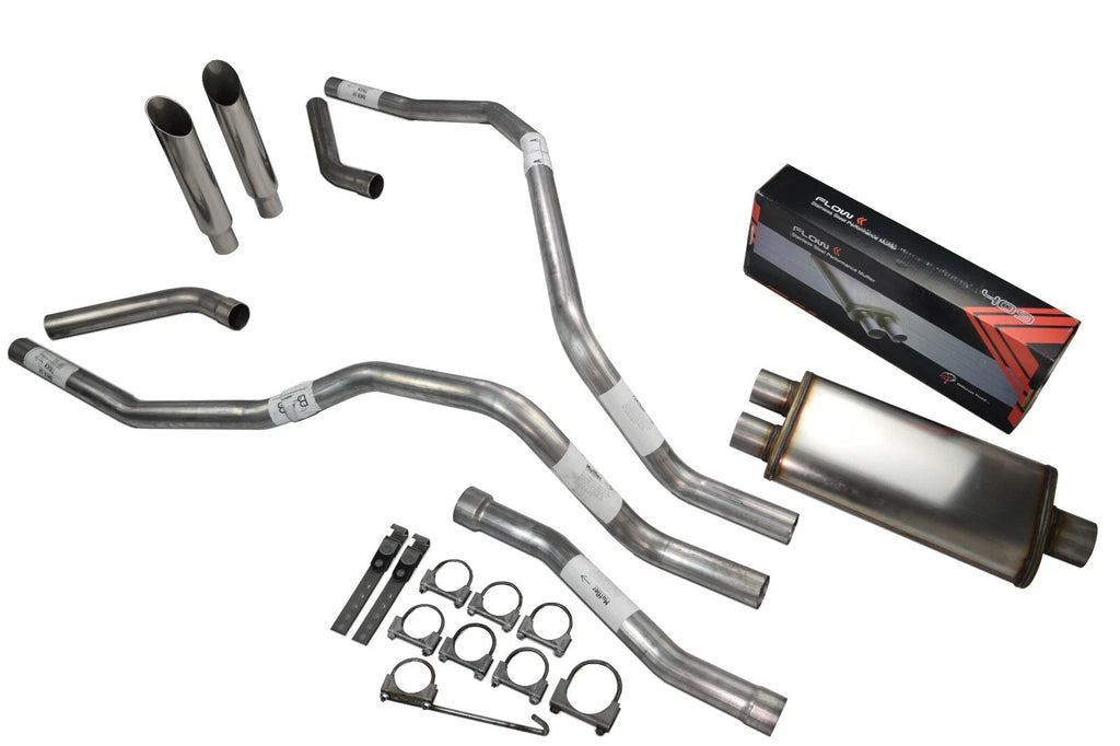 Dual Exhaust Tips for Nissan Titan (2004–2006) 2.5" Flow II Slash