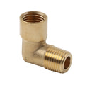 Brass Hose Fitting Elbow 1/4 NPT Male to 1/4 NPT Female Connector