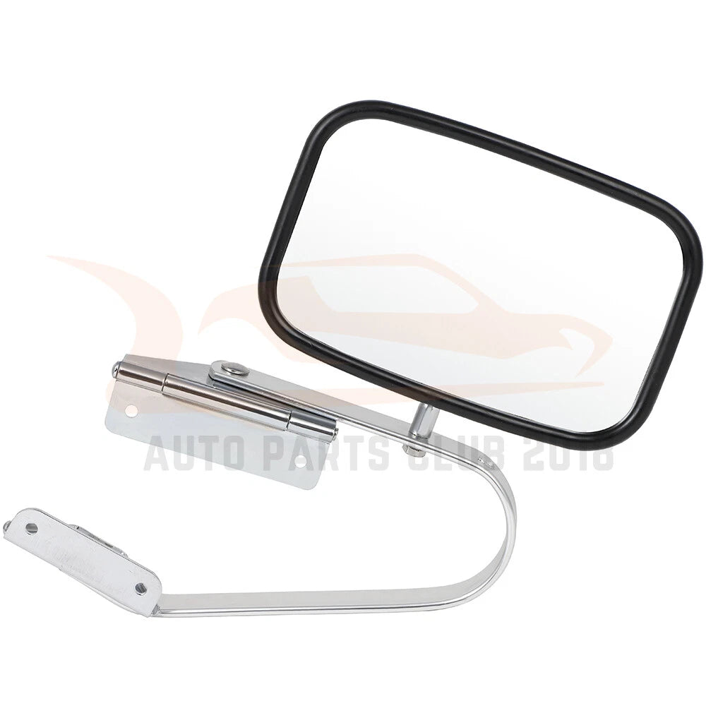 Set of 2 Stainless Steel Side Fold Manual Mirrors for Ford F250 Super Duty (1988–1996)
