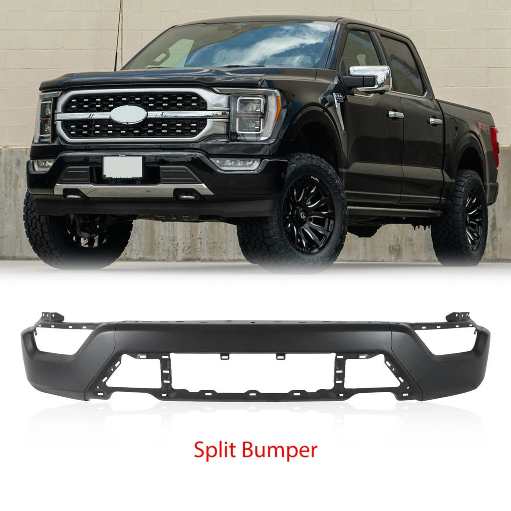 Black Steel Front Bumper Face Bar for Ford F-150 (2021–2023)