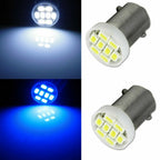 2x Xenon White 8-SMD LED Interior Dome Map Lights Bulbs for BA9s W6W (2005–2010)