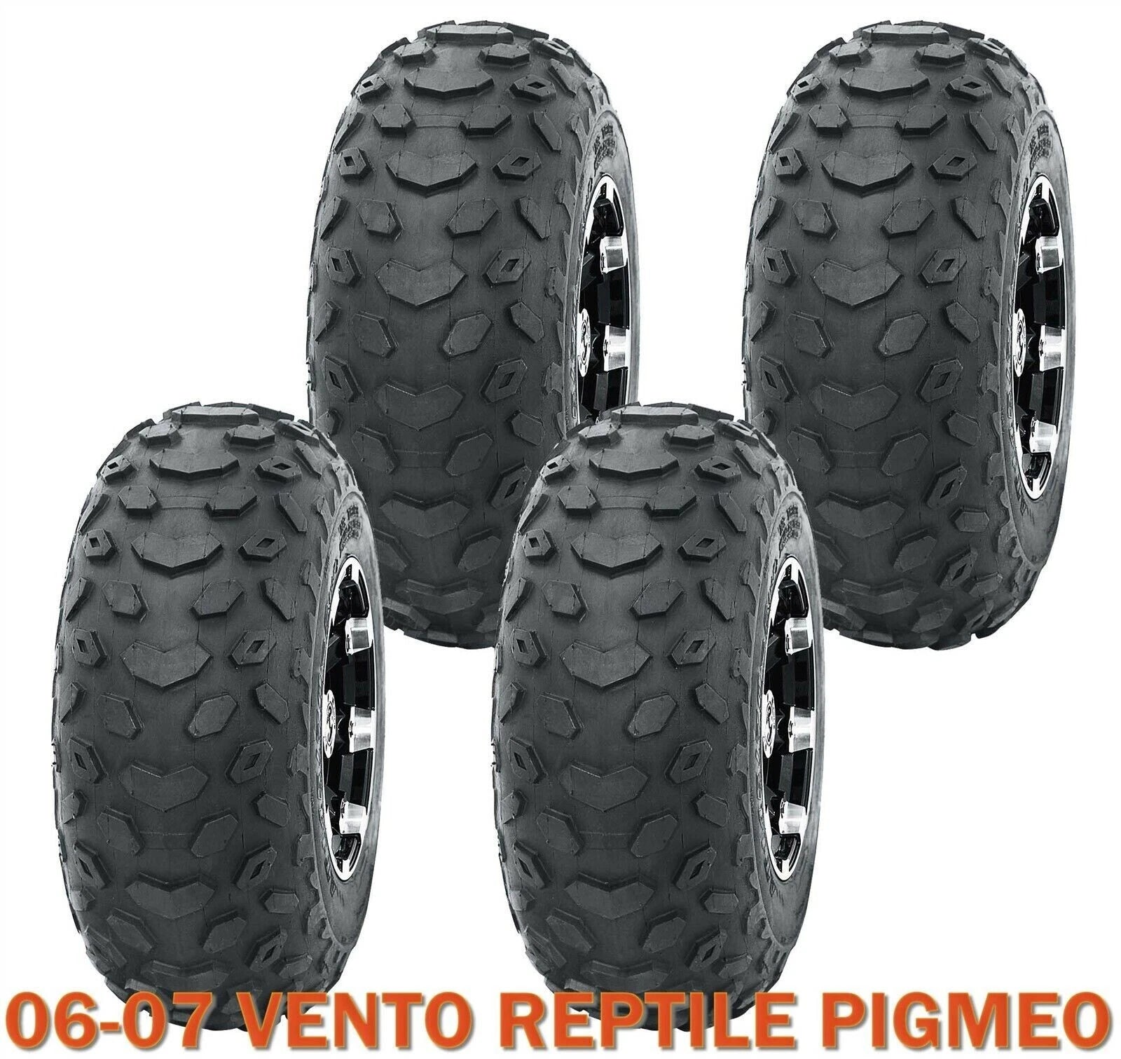 Set of 4 WANDA Go Kart Tires 145/70-6 for VENTO Reptile Pigméo (2006–2007)