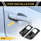 Set of 1 Carbon Fiber Pattern Front Door Handle Bowl Cover for Toyota Tundra (2014–2021)