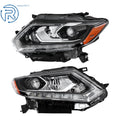 Set of 2 LED Headlight Assembly for Nissan Rogue (2014–2016) Chrome Housing