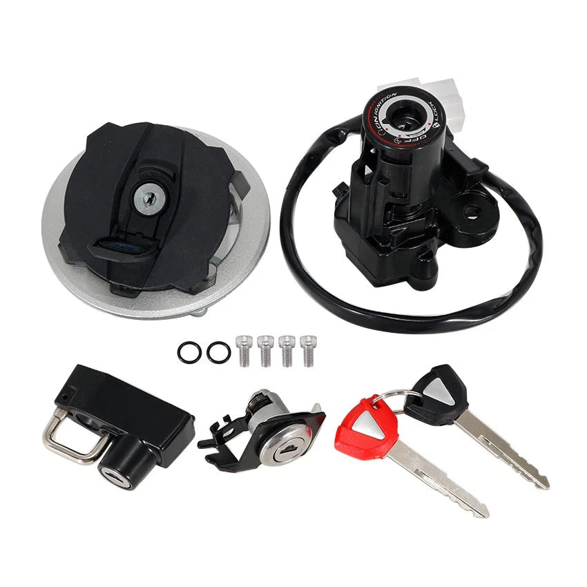 Set of 2 Ignition Switch Key Gas Cap Lock for Kawasaki EX500 Ninja 500 (2024–2025)
