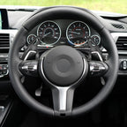 Pair Black Shift Paddle Covers for BMW 435i 220i (2014–2017)