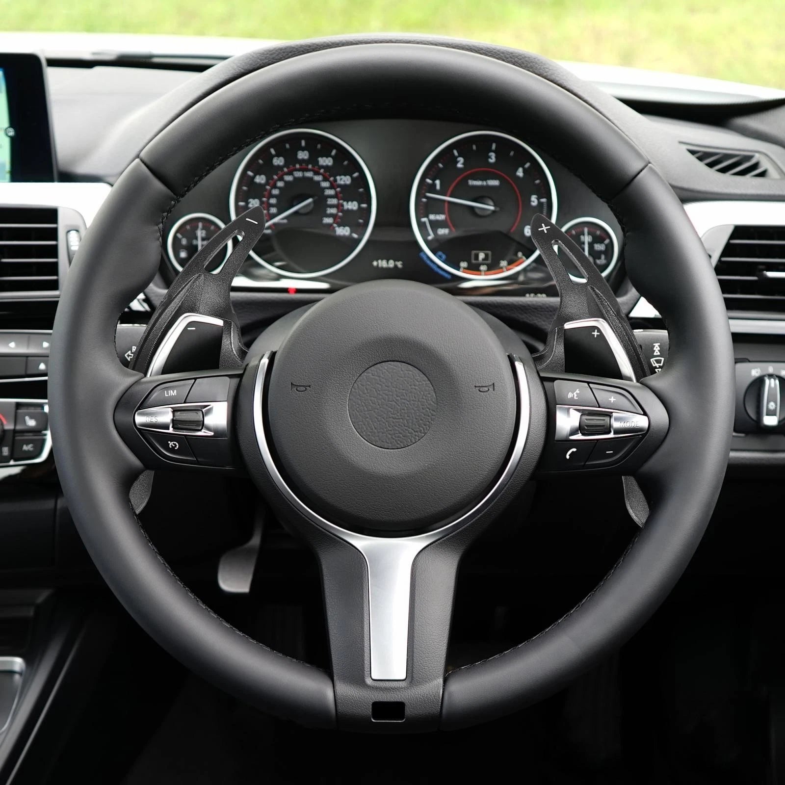 Pair Black Shift Paddle Covers for BMW 435i 220i (2014–2017)