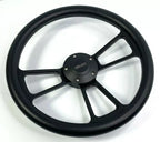Steering Wheel Cover Half Wrap Black for 14 Inch Wheels (Universal)