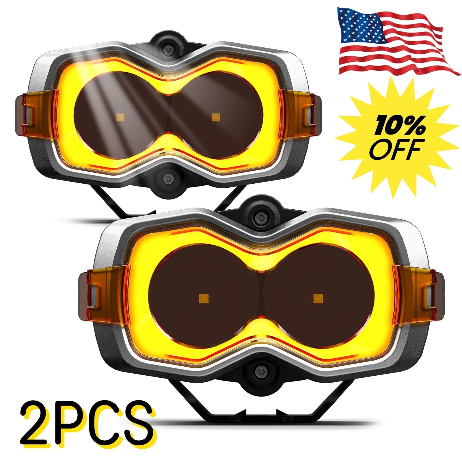 2X 4.5'' LED Work Lights for Off Road Truck Pickup (Universal)