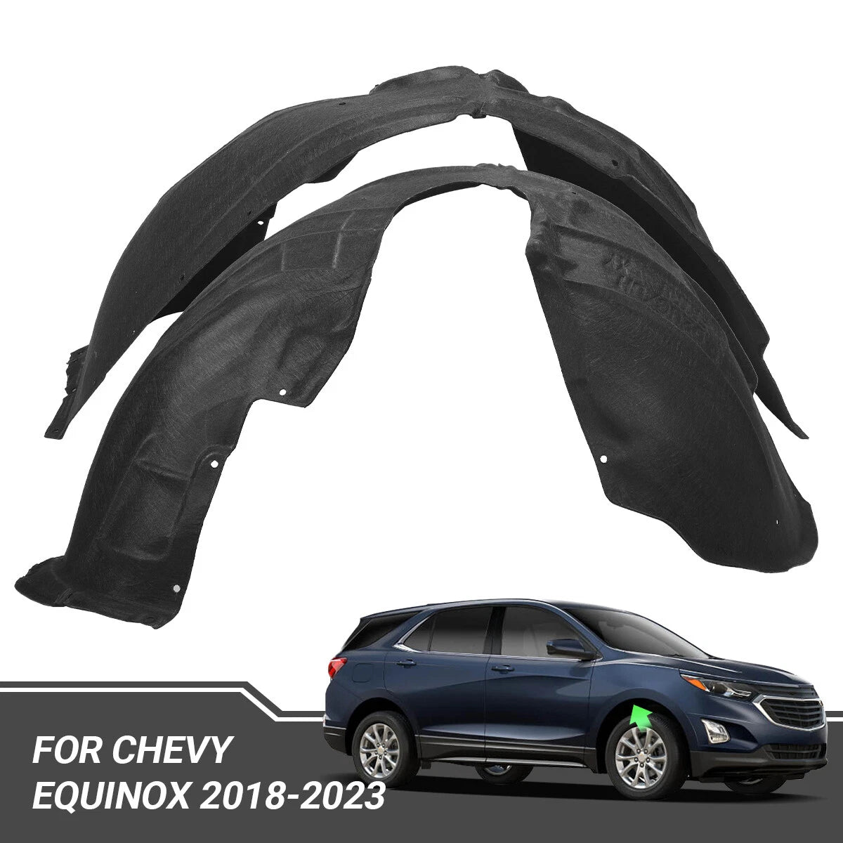 Set of 2 Inner Fender Liners for Chevrolet Equinox (2018–2023)