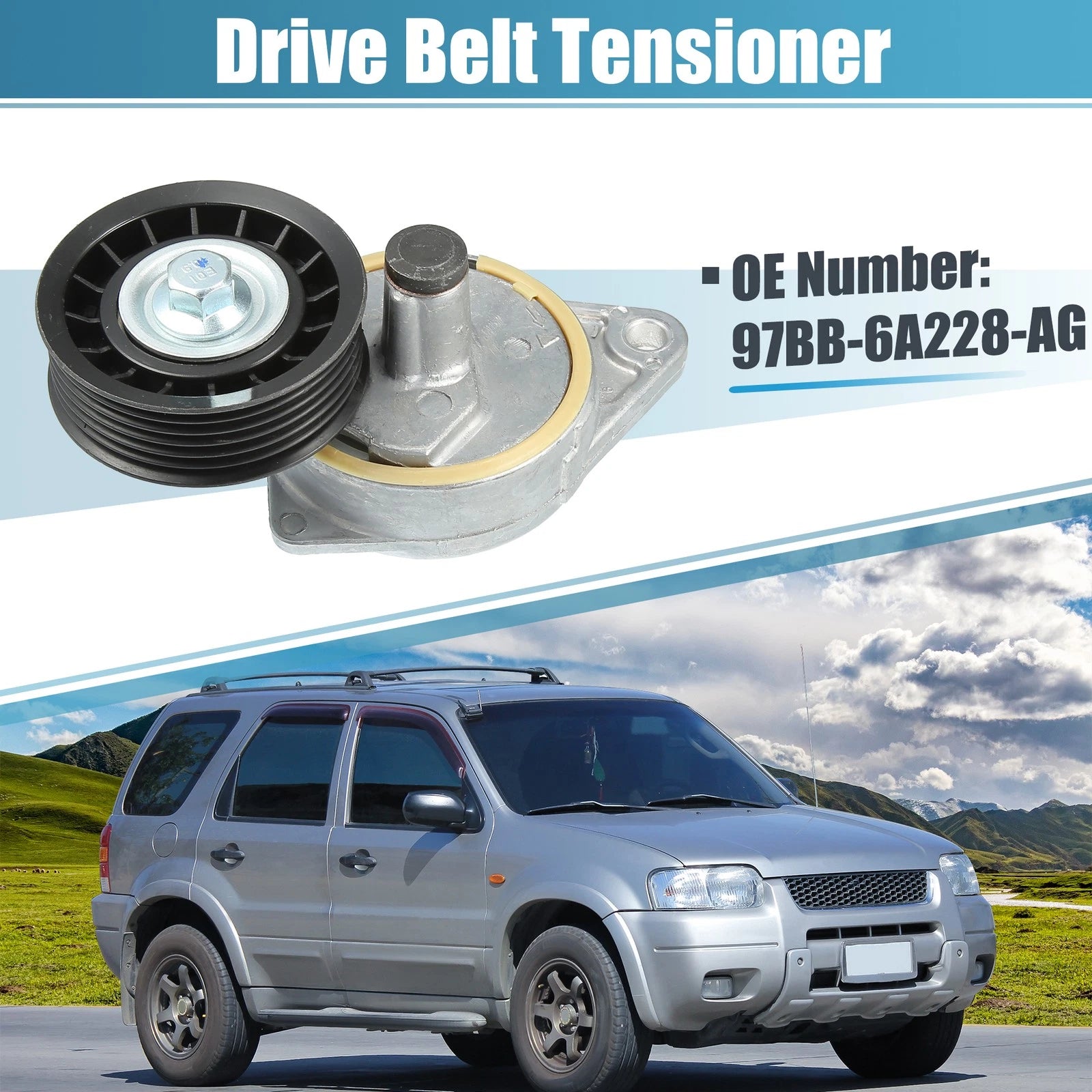 Belt Tensioner Pulley Assembly No. 97BB-6A228-AG for Ford Escape (2001–2004)
