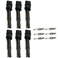 6x Ignition Coil & Spark Plug for Audi A3 Quattro Volkswagen Eos (2006–2013) UF616 UF531
