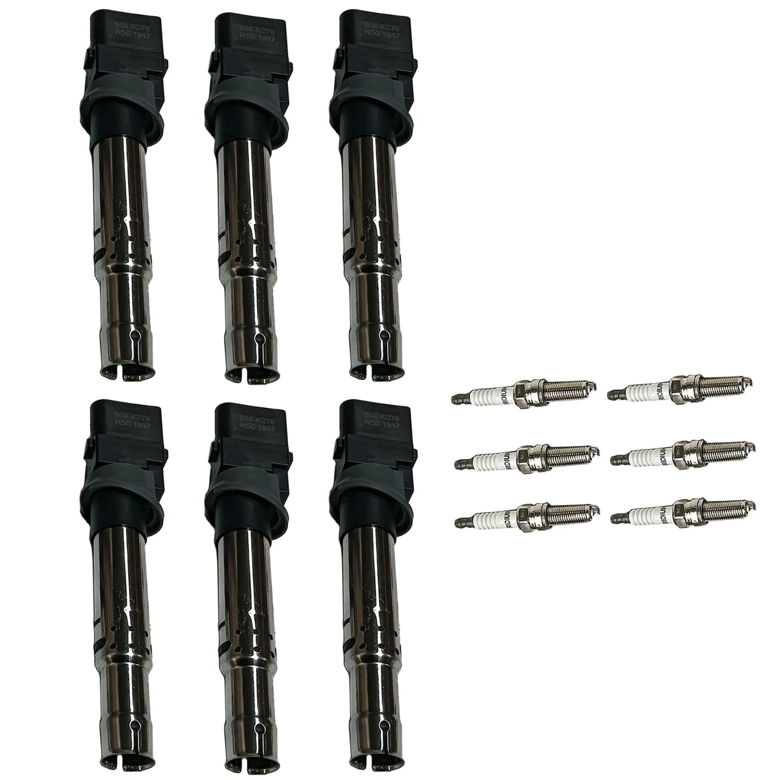 6x Ignition Coil & Spark Plug for Audi A3 Quattro Volkswagen Eos (2006–2013) UF616 UF531