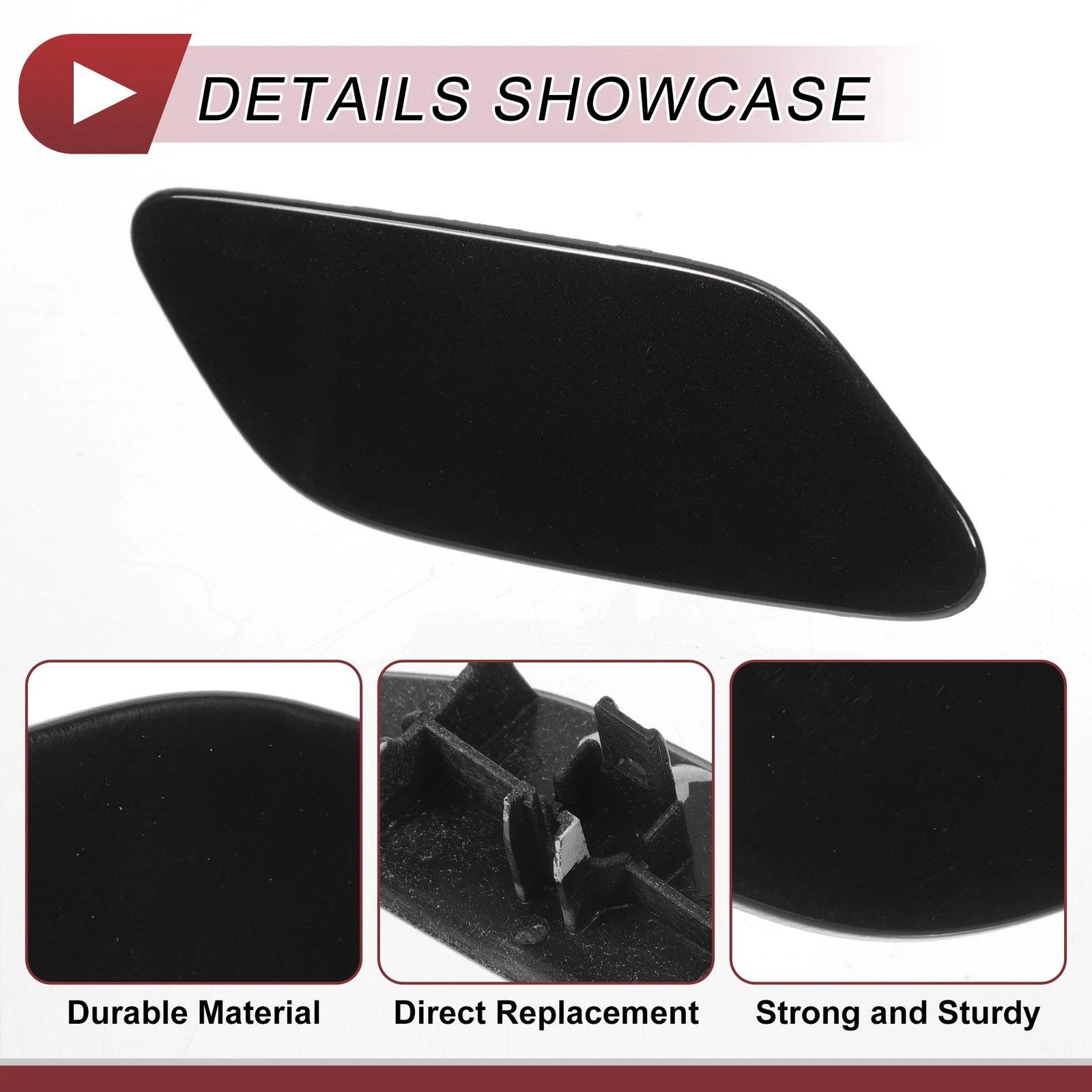 Front Right Washer Nozzle Cover Cap for Lexus ES300h (2019–2022) Black