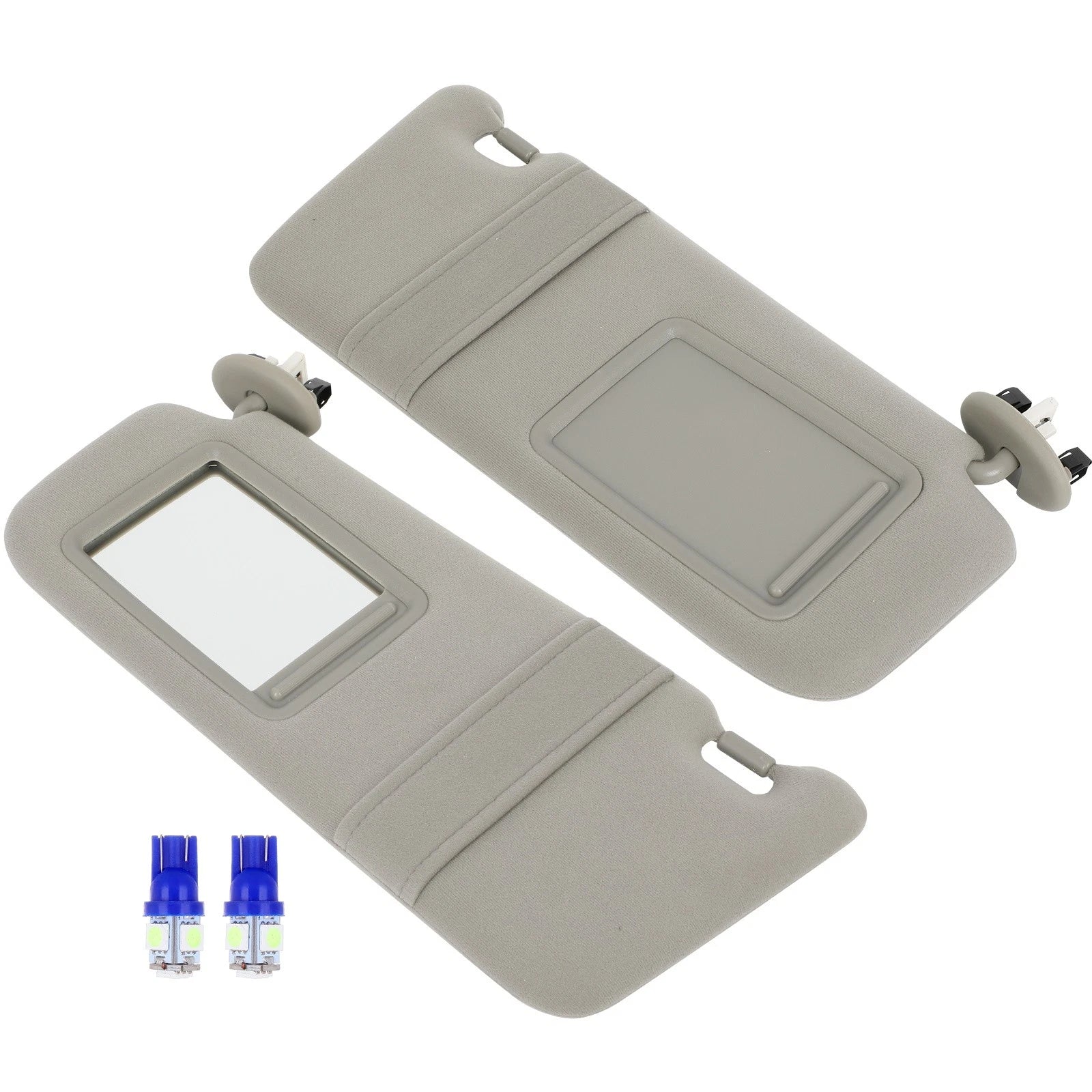 Set of 2 Gray Sun Visors with Sunroof for Toyota Camry (2007–2011)