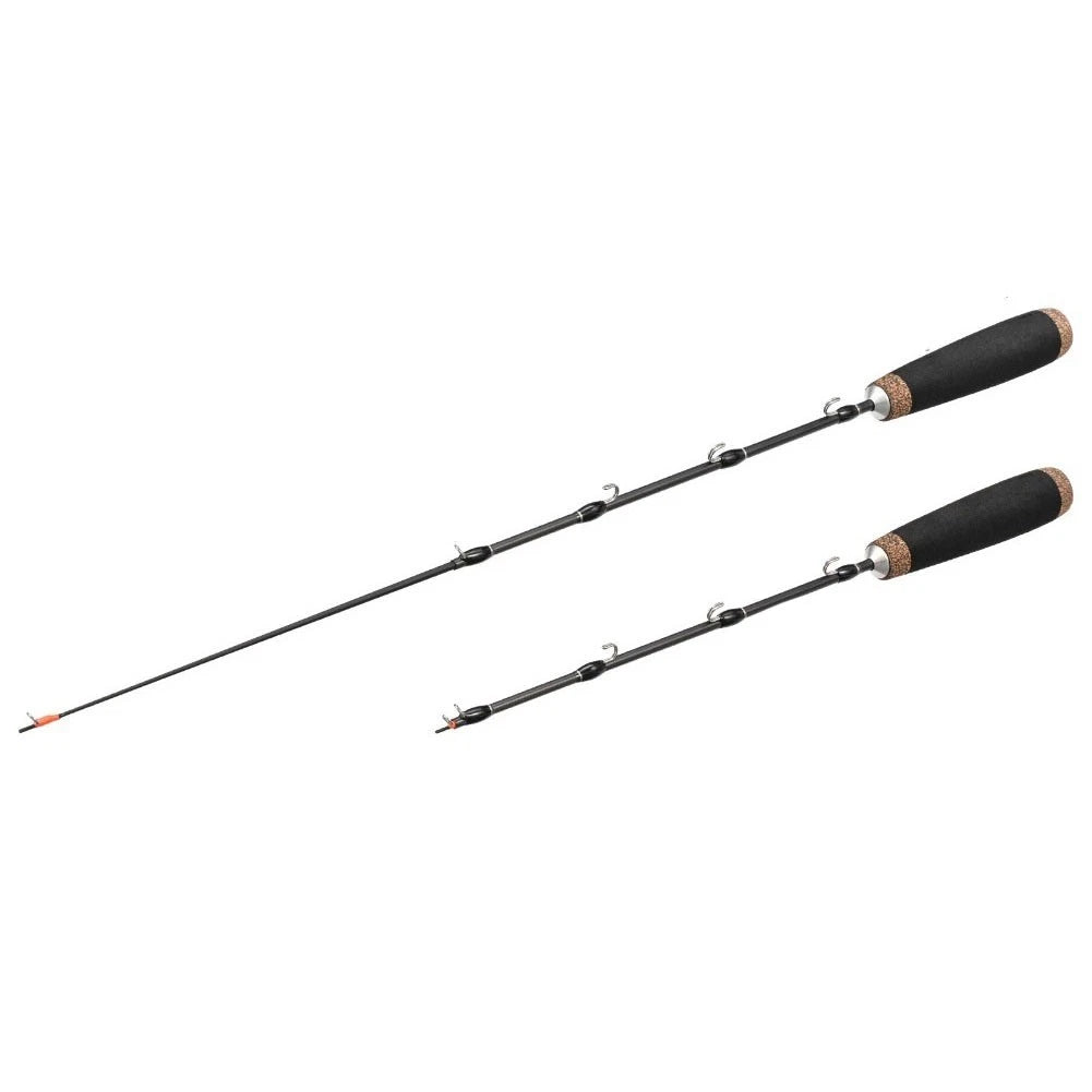 2X Telescopic Ice Fishing Rods for Universal Use (50cm, Carbon Fiber)