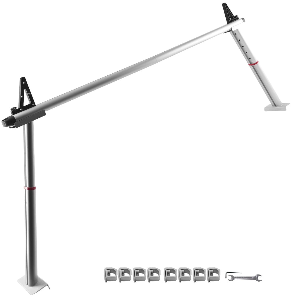 2Pcs Adjustable Aluminum Ladder Rack for Universal Trucks (71in, 800lbs)