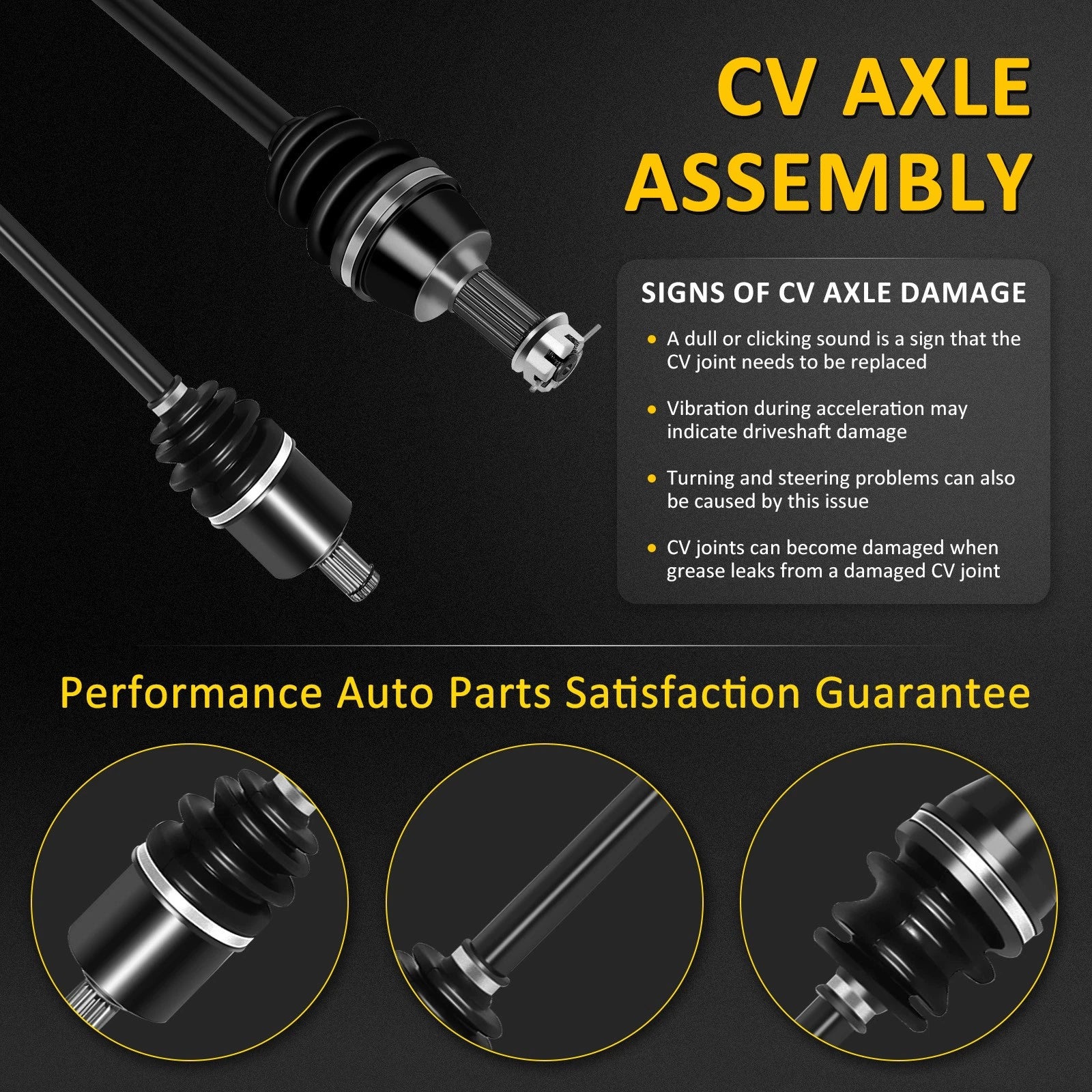 Front CV Axle for Polaris Ranger 800 Crew (2010–2013)