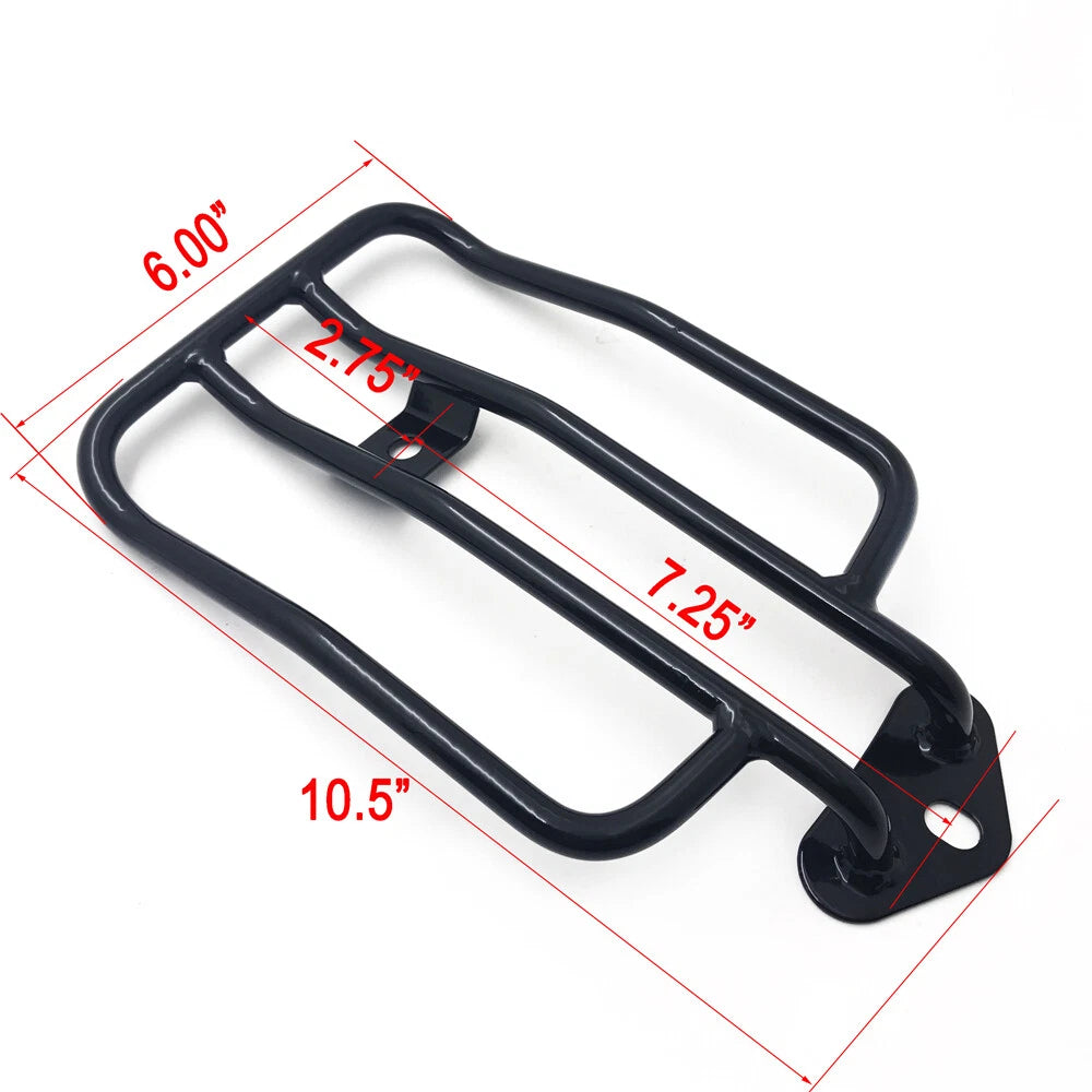 Solo Seat Luggage Rack for Harley Sportster XL883 1200 (2004–2015) Gloss Black